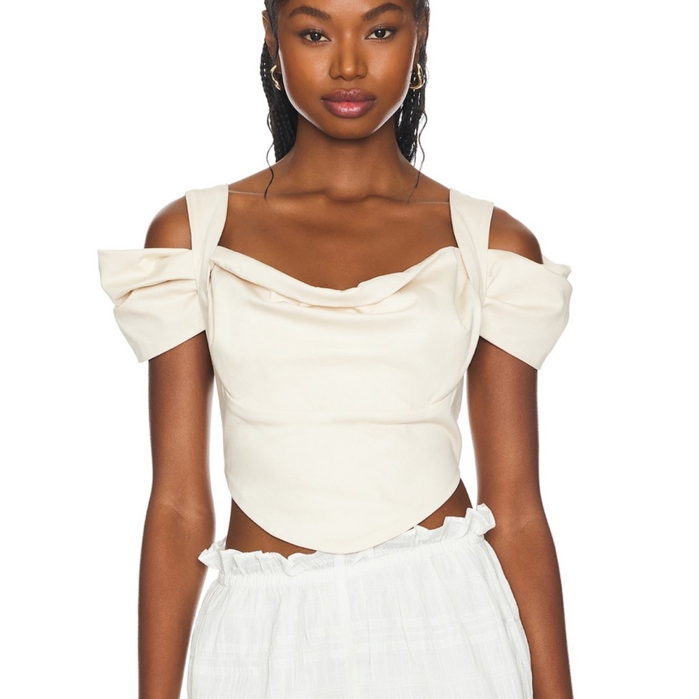 Elegant Off-Shoulder Cream Top